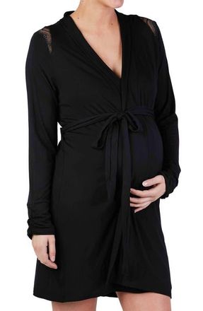 Cache Coeur Serenity Maternity negligee in Black at Nordstrom, Size Small/medium