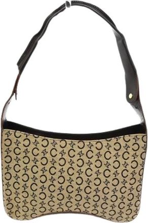 Celine Pre-owned Shoulder Bags, female, Brown, Size: ONE SIZE Pre-owned Vintage macadam shoulder bag