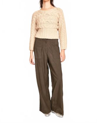 Mirth Solvang Dolman Pullover Sweater In Oatmeal