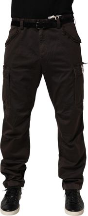 Dolce & Gabbana Mens Cotton Cargo Pants Brown
