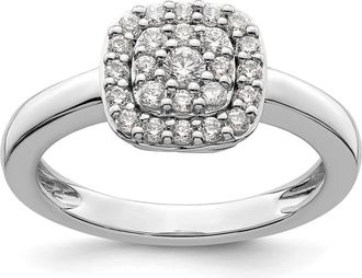 Diamond2Deal 14k White Gold Lab Grown Diamond Wedding Band Ring 0.45Ct Clarity- VS Color- G-H