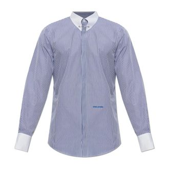Dsquared2 Formal Shirts, male, Blue, Size: 2XL Striped Shirt
