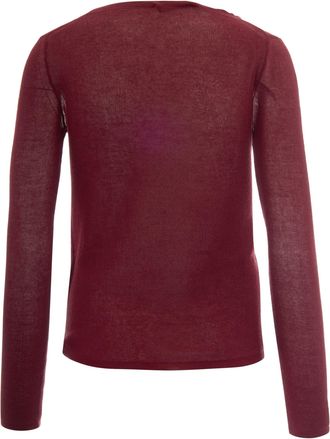 Max Mara Womens Knit Jumper Brick Red Cotton Jumpers Sweater