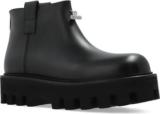 Alexander McQueen Enkellaarzen met plateauzool en ritssluiting - Zwart