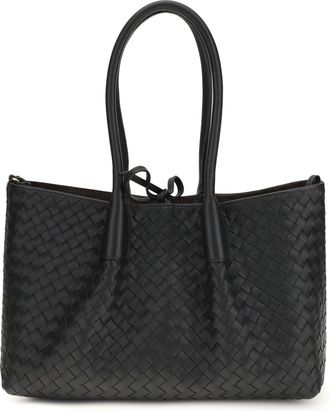 Bottega Veneta Womens Tote Bag Pinacoteca Black Calfskin Black-Fondant-M Br Calf Leather Shoulder Black/fondant-m