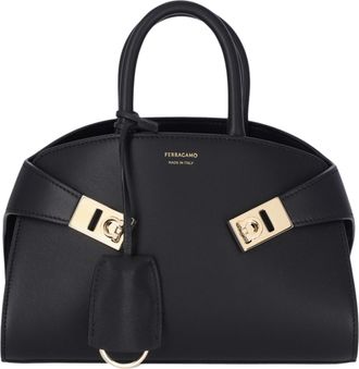 Ferragamo Hug Mini Gold Accent Structured Handbag