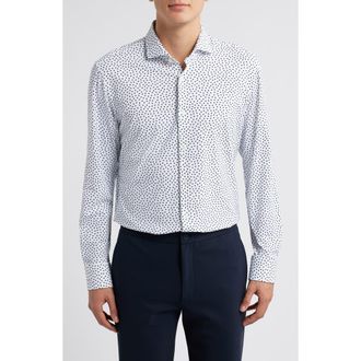 BOSS Hank Slim Fit Performance Stretch Dress Shirt in Open White at Nordstrom Rack, Size 16.5R