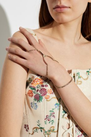 Alexander McQueen Bracelet With A Pendant, Womens, Gold