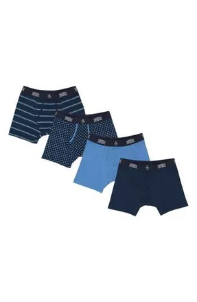 Original Penguin The Super Soft 4-Pack Boxer Briefs in Blue Multi at Nordstrom Rack, Size X-Large