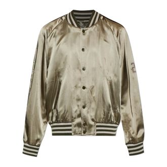 Golden Goose Bomber Jackets, male, Green, Size: L Venice Satin Bomber Jacket