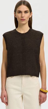 Selected Smanicato in maglia marrone