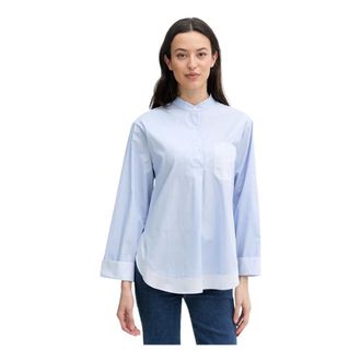 Mos Mosh MOS Mosh, Dames, Blouses & Shirts, Blauw, Maat: XS Katoen