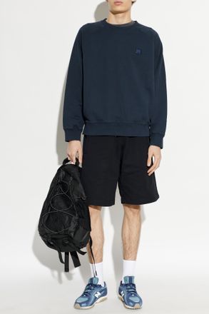 Maison Kitsun&eacute; Sweatshirt With Logo Patch, Mens, Navy Blue