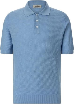 Gran Sasso Polo Shirt met 3 knopen - Heren - Polos - Blauw - 3XL - Katoen - Tops