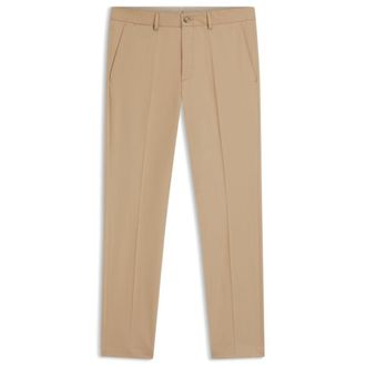 BOSS Slim-fit trousers in cotton, silk and stretch