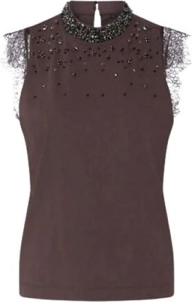 Liu Jo Cf6142 J5923 X0807 NEW Moka - Dames - Tops - Bruin - Maat: L