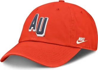 Nike Auburn Natural Club Nike Mens College Adjustable Hat in Orange | NC0189LAUV-EYR