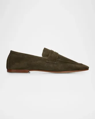 Sophique Essenziale Leopard Suede Penny Loafers