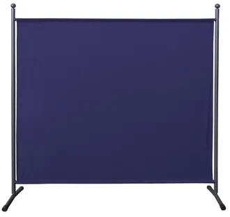 Quick-Star Quick-star - Paravent 180 X 178 Cm Stoff Raumteiler Gro&szlig; Stellwand Trennwand Balkon Sichtschutz Blau