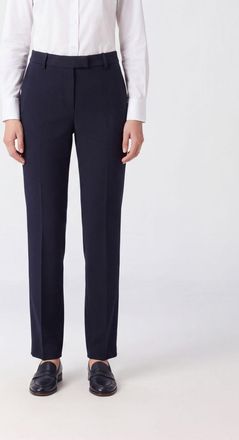 Alberto Biani Pantaloni straight in lana stretch a vita media