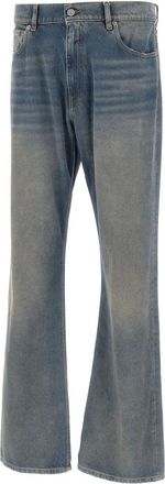 Maison Margiela Wide Jeans, male, Blue, W30, Wide-leg Jeans