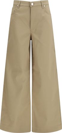 Cruna Womens Five-Pocket Pants Taupe Cotton Trousers