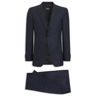 BOSS Two-piece slim-fit suit in patterned stretch wool