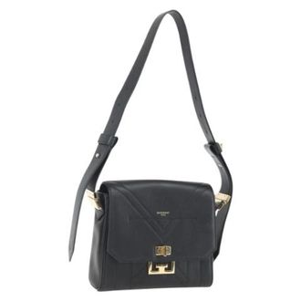 Givenchy Pre-owned Leren Schoudertas - Dames - Pre-owned - Zwart - Maat: ONE Size Leer