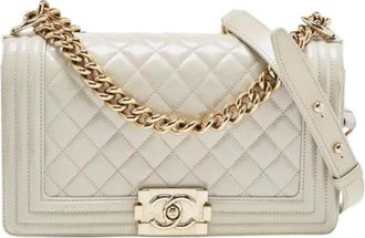 Chanel Pre-owned Vintage Schoudertas - Dames - Pre-owned - Wit - Maat: ONE Size Leer