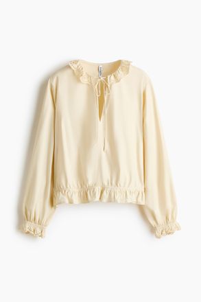H&M Bluse mit Volants - Yellow