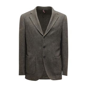 Santaniello Blazers, male, Brown, 3XL, Wool Blend Jacket Drop 7