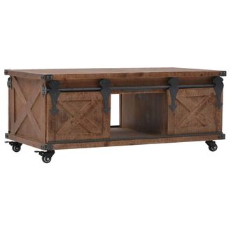 vidaXL Vidaxl Tavolino Da Salotto In Legno Di Abete 91x51x38cm Marrone