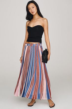 Maeve Sheer Pleated Maxi Skirt by Maeve