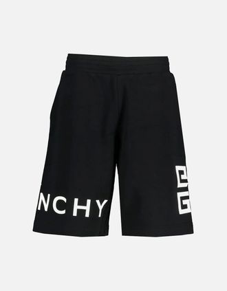 Givenchy Mens Givenchy 4G Logo Embroidered Sweatshorts Black - Size: 32/26/27