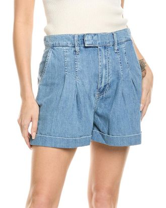 Frame Denim Pleated Wide Cuff Short