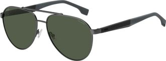 HUGO BOSS Hugo B Zonnebril - Heren - Zonnebrillen - Zwart - 60 MM - Accessoires