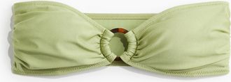 H&M Wattiertes Bandeau-Bikinitop - Green