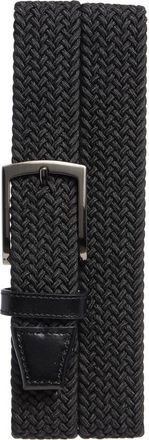 Johnston & Murphy Stretch Braided Knit Belt in Black Knit at Nordstrom Rack, Size 34
