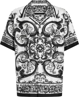 Dolce & Gabbana Majolica-print Silk Shirt