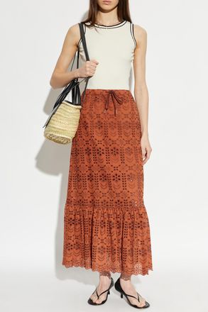 Paul Smith Lace Skirt, Womens, Brown