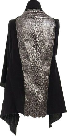 Simona Tagliaferri scaled leather draped vest