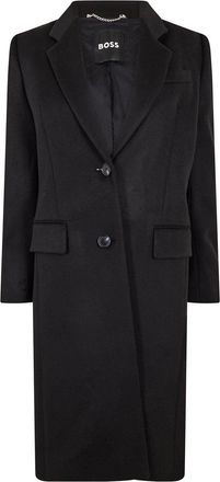 HUGO BOSS Womens Catara Formal Coat in Black - Size 6 UK