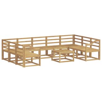 vidaXL Conjunto De Sof&aacute;s De Exterior 10 Pcs Blanco Vidaxl