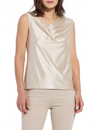 Lyss&eacute; Freida Draped Top In Oat