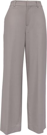 Victoria Beckham Straight Leg Trousers in Grey Polyester