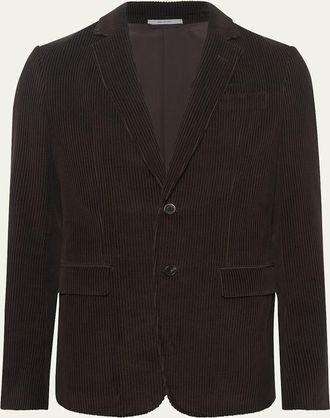 Gabriela Hearst Mens Irving Cashmere Corduroy Single-Breasted Jacket