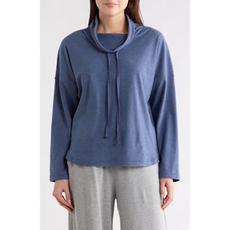 Max Studio Funnel Neck Pullover in Heather Denim at Nordstrom Rack, Size X-Large
