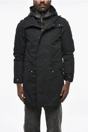 Yves Salomon Waterproof Technical Cotton Parka with Removable Inner Down size 44