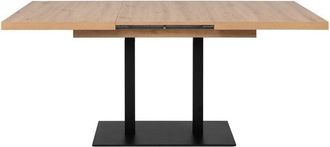 OEM Mesa De Comedor Extensible De Roble Artesanal Y Negro L160-240 Cm - Quadrato