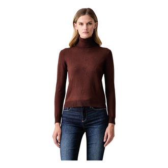Fracomina Coltrui - Dames - Truien - Bruin - Maat: XS Viscose
